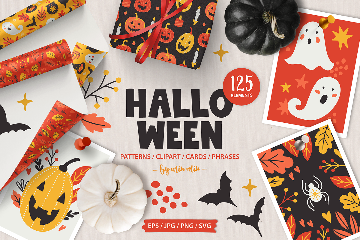 Halloween Kit #4, a Seasonal Illustration by miumiu (Photo 1 of 15)