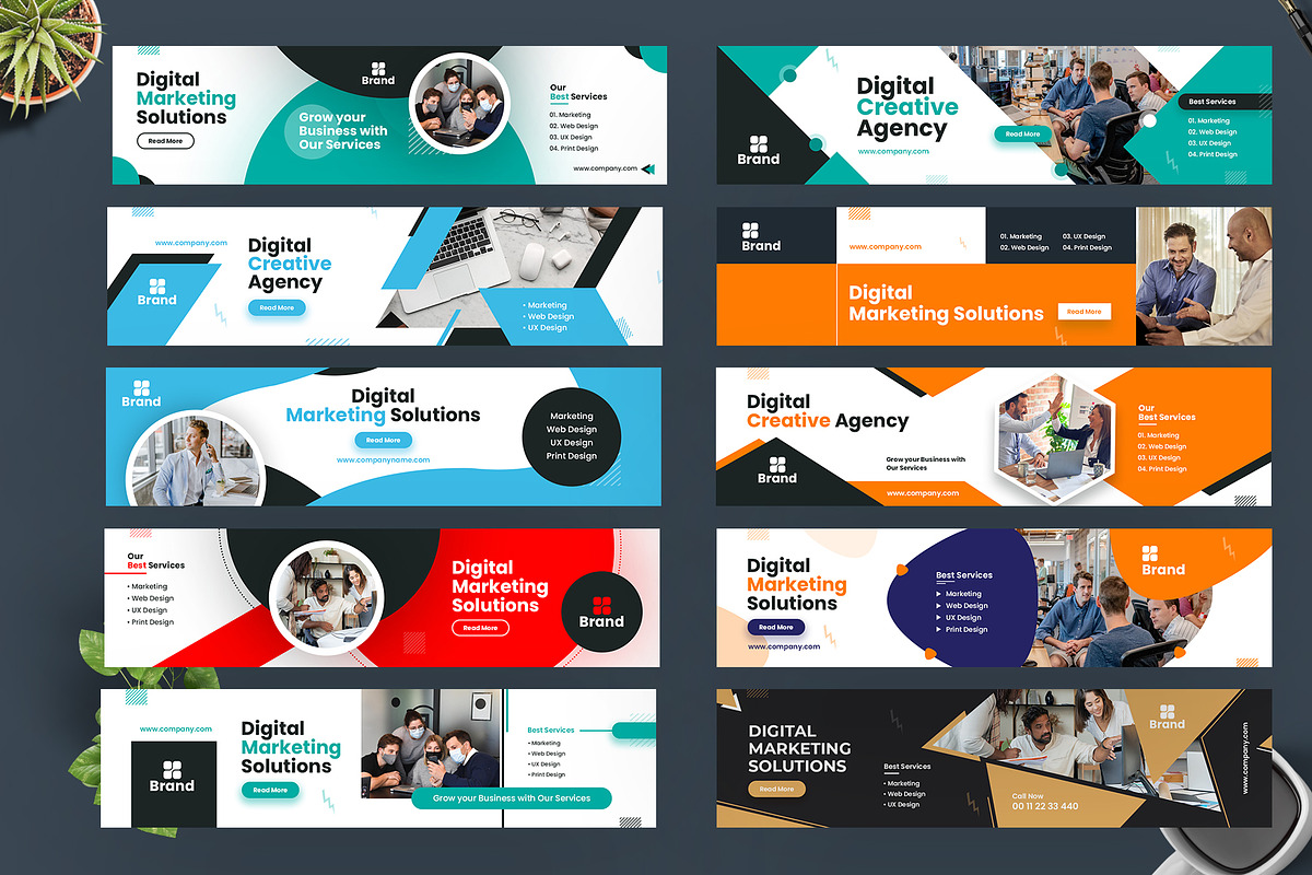 Digital Marketing LinkedIn Banner, a Social Media Template by Pixelpick (Photo 1 of 4)