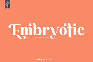 Embryotic Modern Display Font