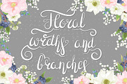 Flower wreaths and branches, a Decorative Illustration by HmarkaShop (Thumbnail 1 of 6)