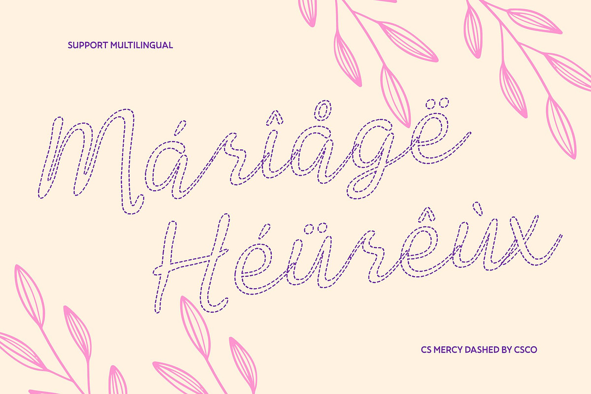 CS Mercy Dashed, a Script Font by Craft Supply Co. (Photo 7 of 8)