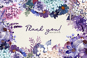 Hydrangea Bouquets Watercolor PNG, an Object Illustration by Mia Digital (Thumbnail 5 of 6)