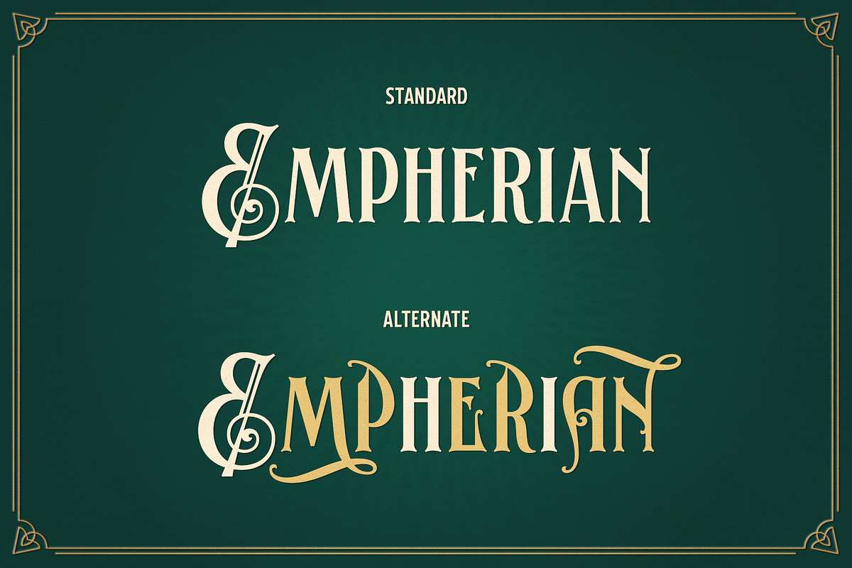 Empherian - Decorative Serif, a Serif Font by iqbal habibi (Photo 2 of 10)