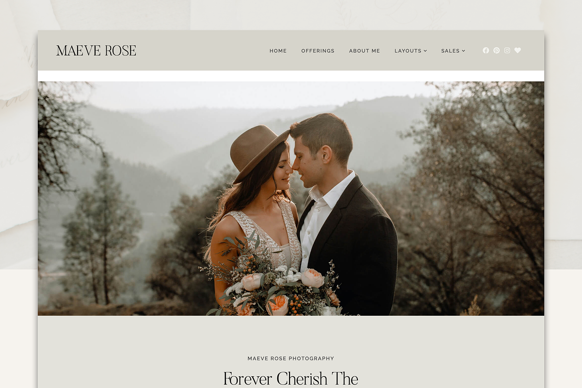 Maeve - Elementor Photography Theme, a WordPress Template by Pix & Hue (Photo 1 of 4)
