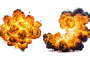 fiery explosions, a Background Photo by itakdalee