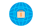 Global Flat Icon, a Duotone Icon by Pexelpy (Thumbnail 1 of 3)