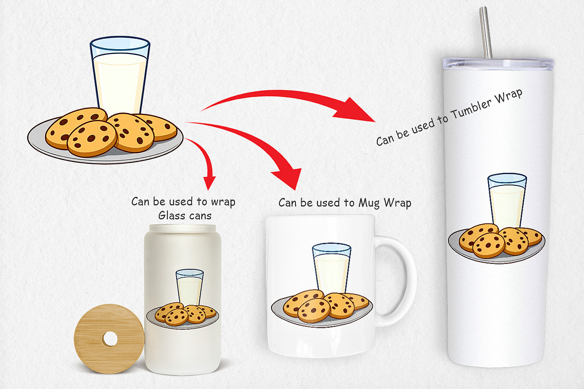 Milk and Cookie Clipart, a Graphic by Artnoy (Photo 4 of 5)