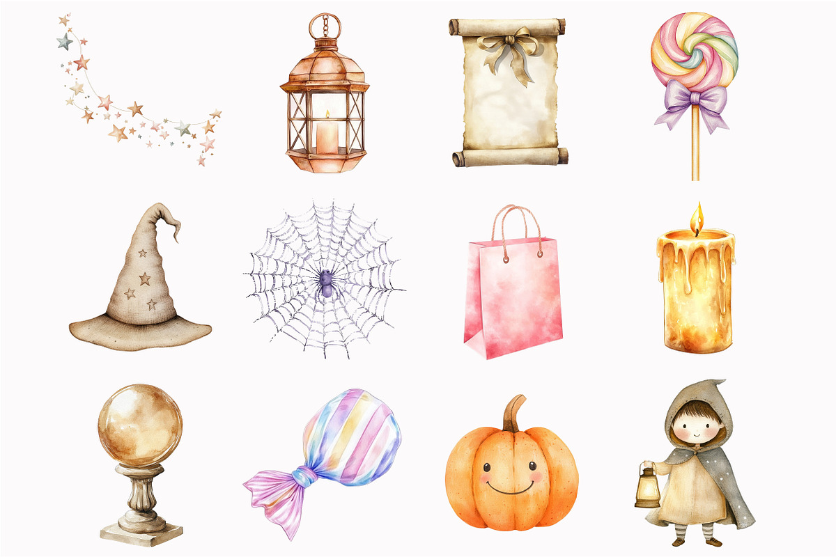 Neutral Halloween Clipart, an Illustration by Design Market (Photo 4 of 5)