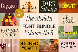 The Modern Font Bundle Vol.5 80% OFF