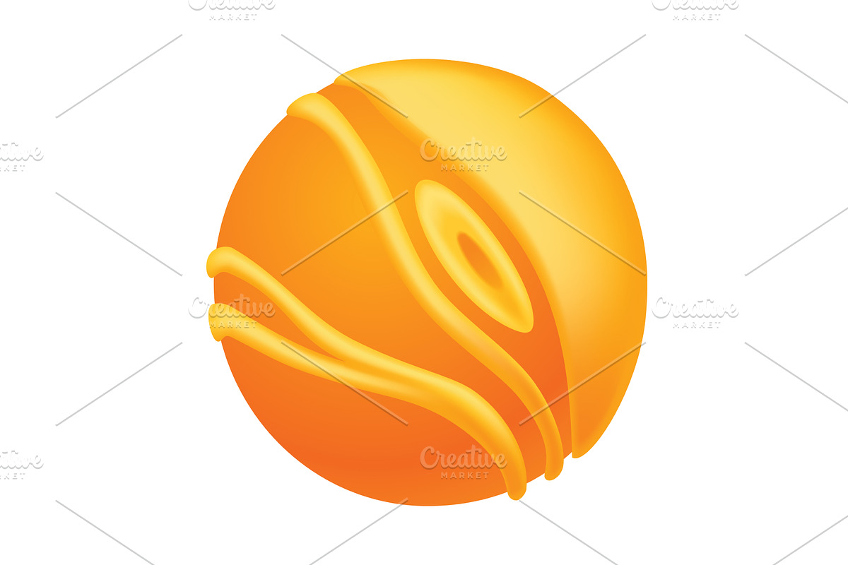 A bright orange ball that, an Illustration by Things for designers