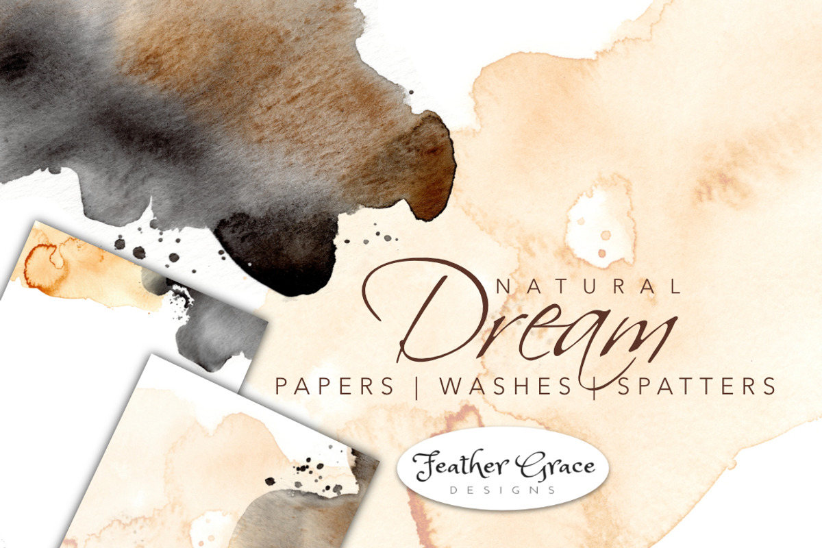 Ombre Grey & Brown Washes, an Illustration by Feather Grace Designs (Photo 1 of 7)