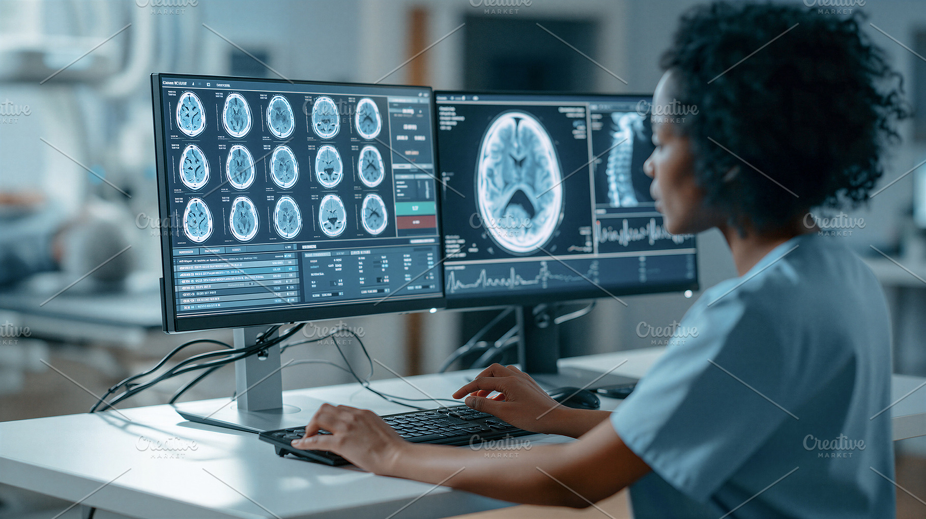 Doctor is analyzing medical images, a Health & Medical Photo by 7DesignLab