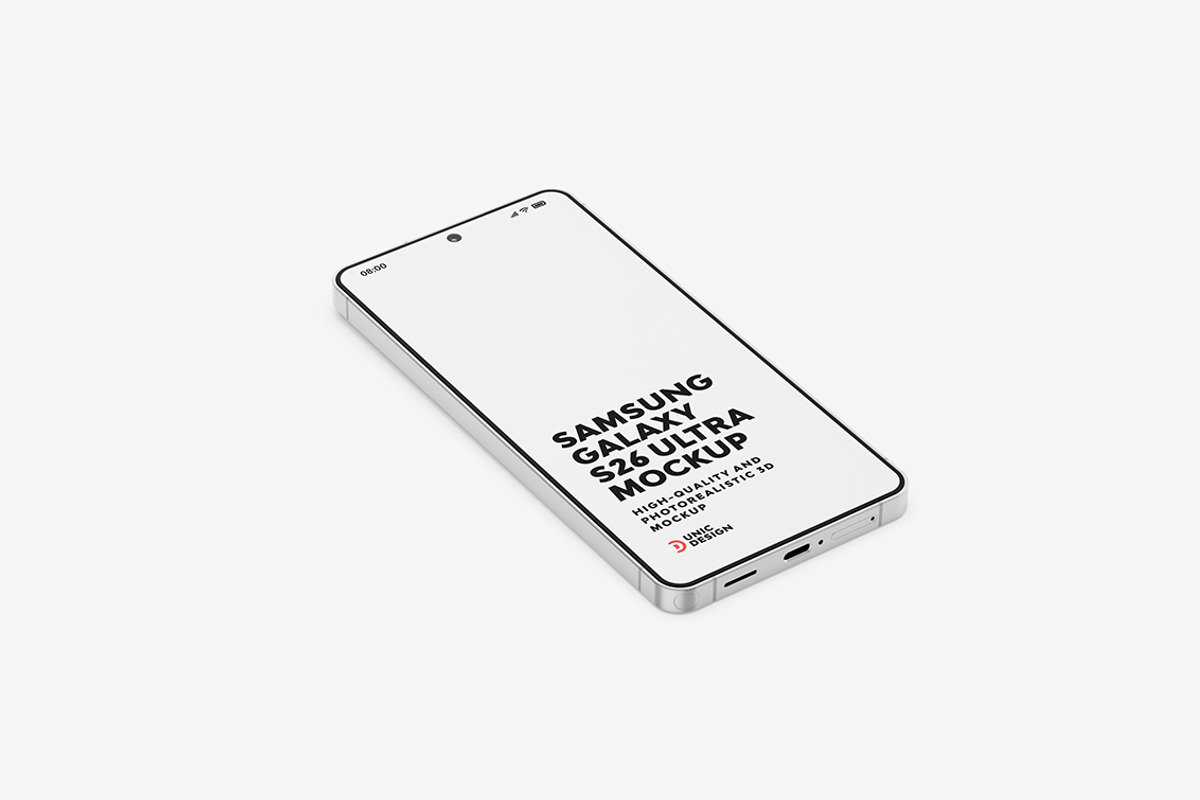 Samsung Galaxy S26 Ultra Mockup, an Android Mockup by UnicDesign (Photo 5 of 11)