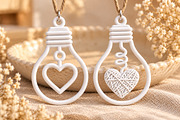 Valentine Heart Light Ornament STL, an Object 3D Model by Layerology (Thumbnail 3 of 3)