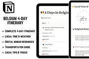 Belgium 4-Day Notion Itinerary, a Templates & Theme by 2 Nomazi (Thumbnail 3 of 3)