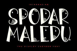 Spodar Maledu Display Cartoon Font, a Sans Serif Font by Maulana Creative