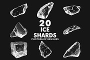 20 Ice Shards Brushes, a Brush Add-On by AB-TheDesigner (Thumbnail 1 of 4)
