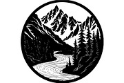Mountain Valley Landscape SVG Bundle, an Object Graphic by Designer_Momina (Thumbnail 6 of 16)