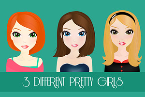 3 Different Pretty Girls