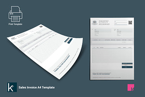 Sales Invoice A4 Template