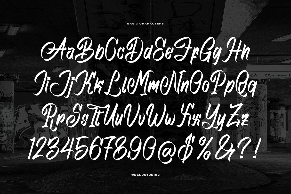 Phantom Asylum Graffiti Script Font, a Handwritten Font by Denustudios (Photo 10 of 12)