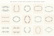 Hand Drawn Floral Elements. Frames, a Seasonal Illustration by Designwork (Thumbnail 21 of 22)