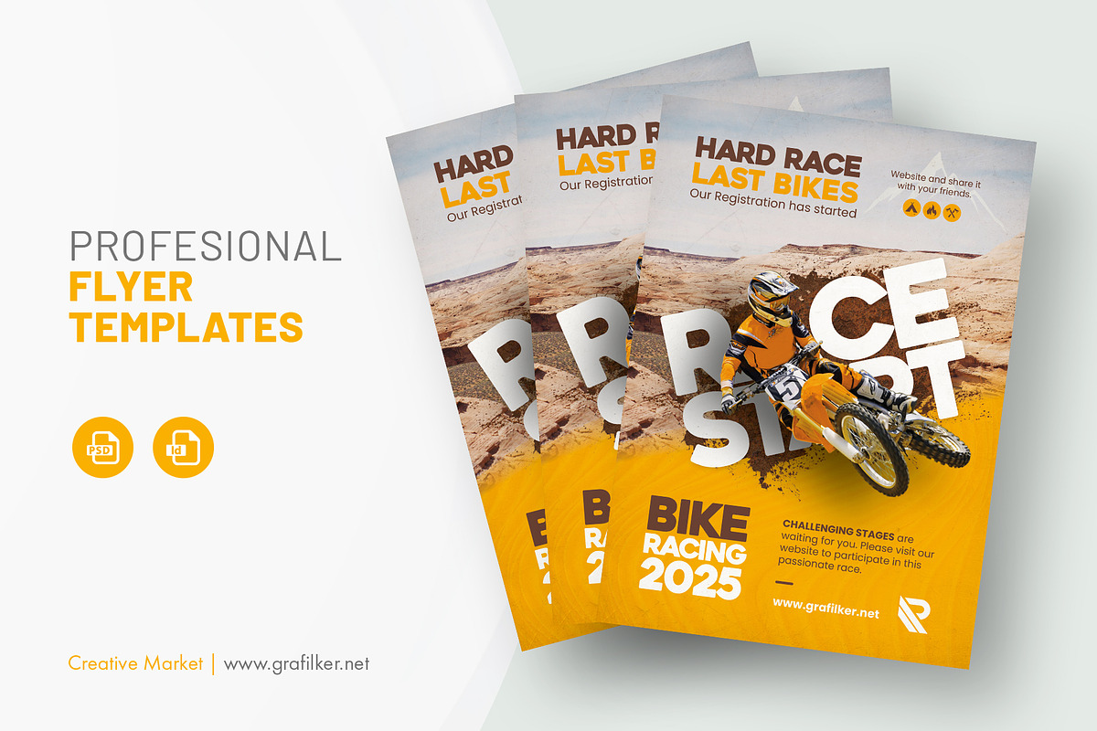 Bike Race Flyer Templates, a Flyer Template by grafilker