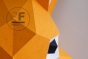 DIY Rabbit head 3D model template, a Graphic by PolyFish (Thumbnail 4 of 5)