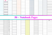 Notebook Pages, a Background Graphic by Digital Studio (Thumbnail 1 of 6)