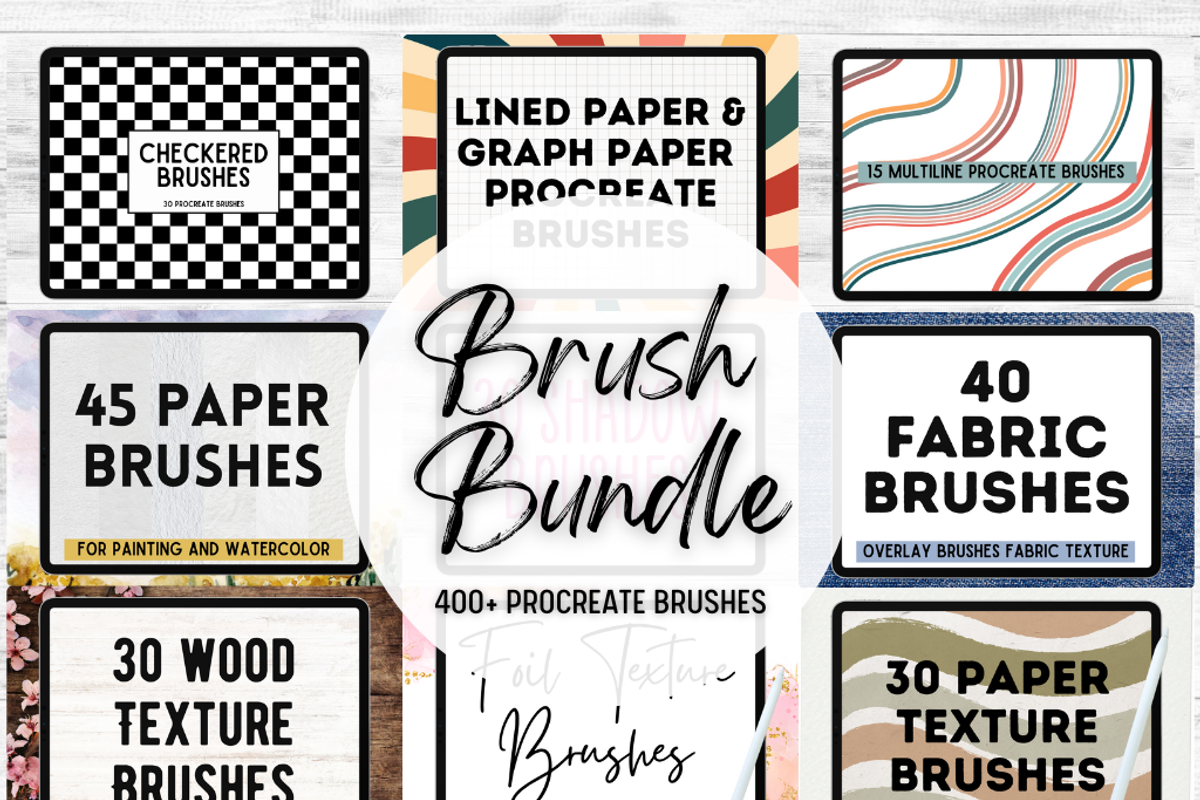 400+ Procreate Brushes, a Brush Add-On by palmettosvg
