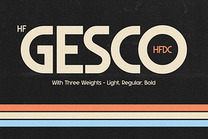 HF Gesco Family, a Sans Serif Font by 24Design Studios