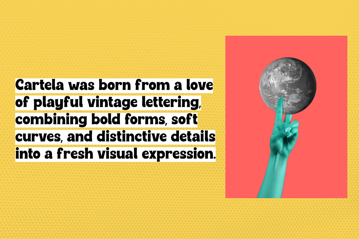 Cartela | A Playful & Bold Sans Font, a Sans Serif Font by Artolabs (Photo 3 of 14)