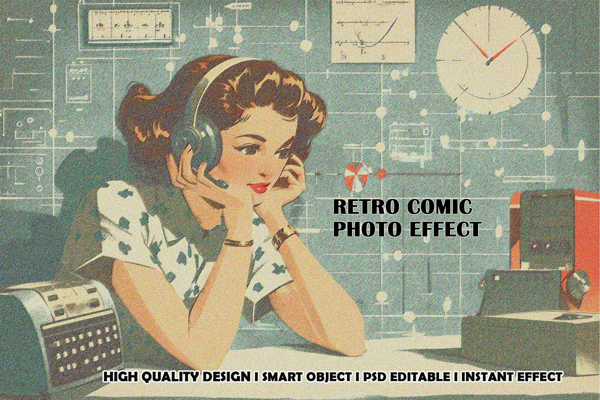 Retro Comic Photo Effects, an Action Add-On by 3d_model_tifotizi