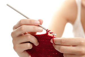 Crocheting containing crochet, dressmaker, and hands