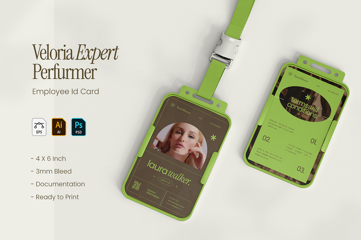 Veloria Expert Perfumer - ID Card, a Card Template by VUNIRA (Photo 1 of 3)