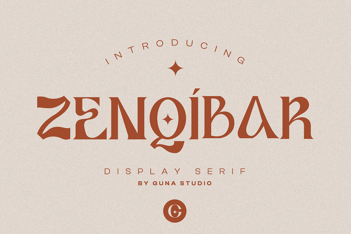 ZENQIBAR - Display Serif, a Serif Font by Guna Studio (Photo 1 of 10)