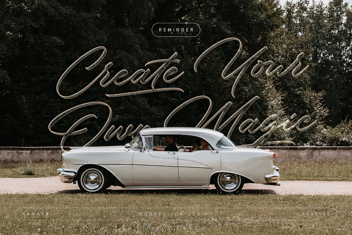 Corbellion - Elegant Script Font, a Script Font by Namara Creative Studio (Photo 5 of 14)