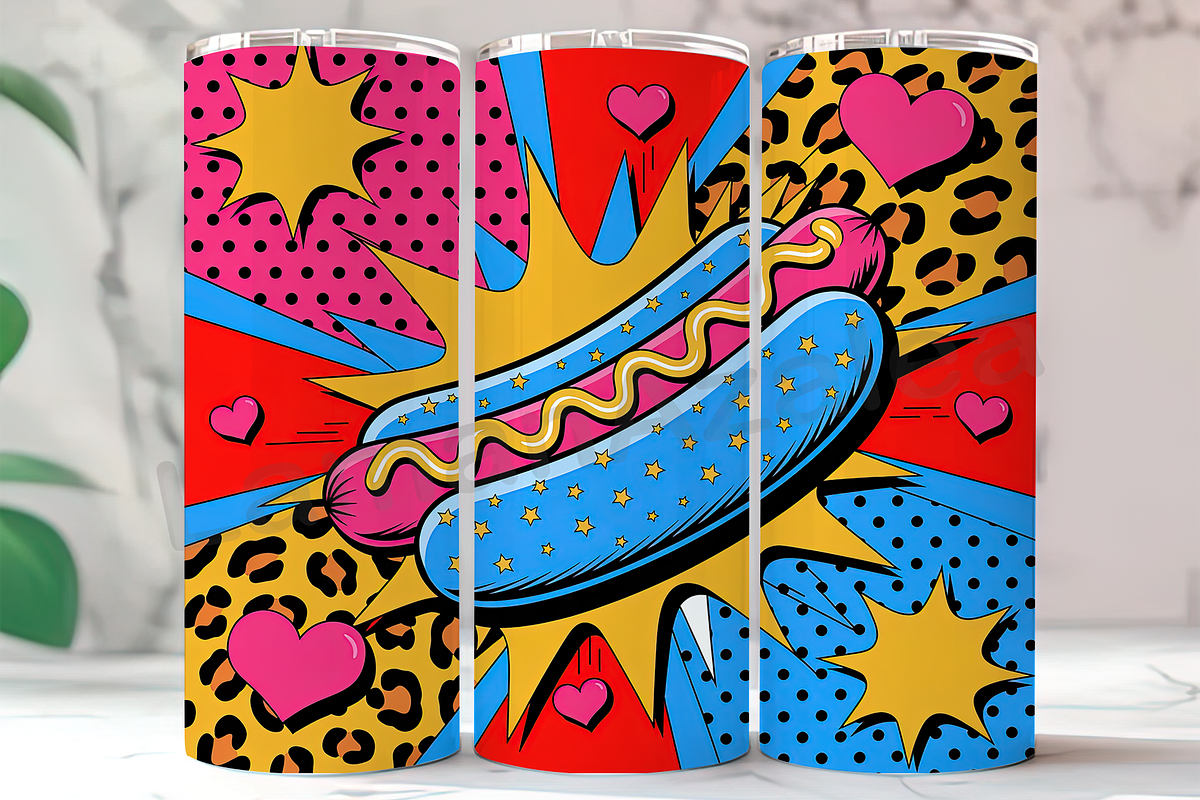 Hot Dog Flag 20oz Tumbler Wrap, an Arts & Entertainment Photo by LamanAzalea (Photo 1 of 2)