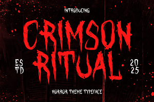 Crimson Ritual - Scary Font, a Font by PutraCetol Studio