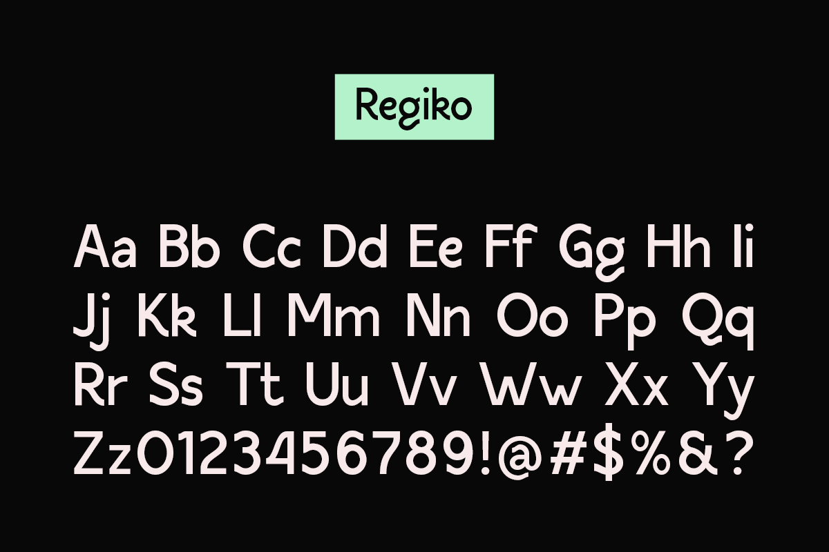 Regiko - Brand Identity Font, a Sans Serif Font by Pandeka Studio (Photo 9 of 9)
