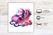 Chic Neon Pink Christmas Clipart, an Illustration by Canvas Craft (Thumbnail 7 of 7)
