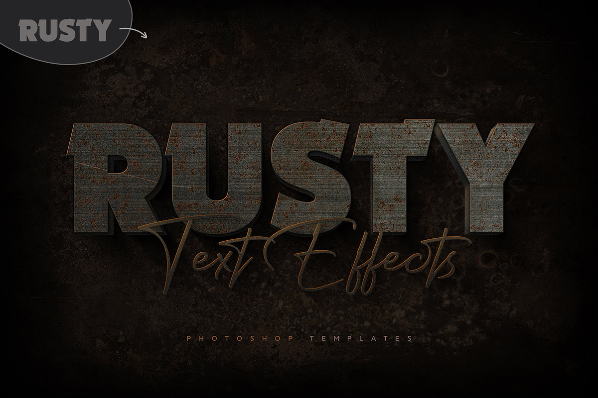 Rusty Metal Text Effects, a Layer Style Add-On by Andrew Skoch Design (Photo 5 of 9)