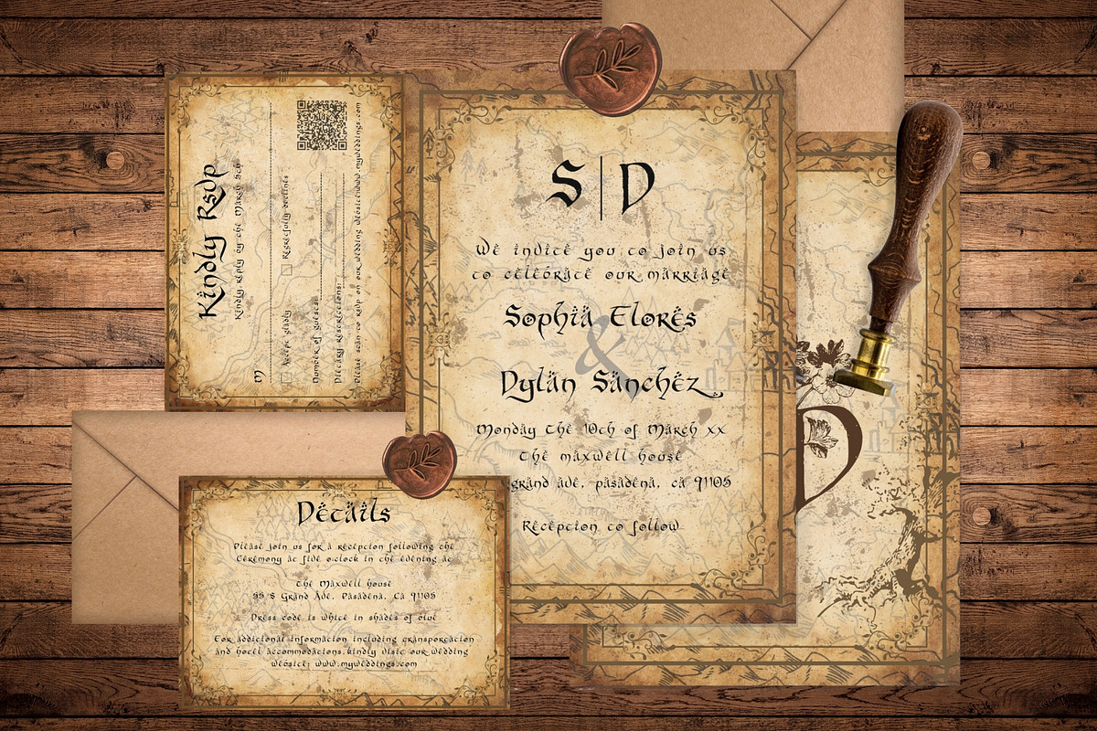 Lord of the rings invitation Bundle, an Invitation Template by Meher Sadiah (Photo 3 of 4)