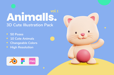 3D Animal Character Pack Vol 1, an Animal 3D Model by Algrafika_Official