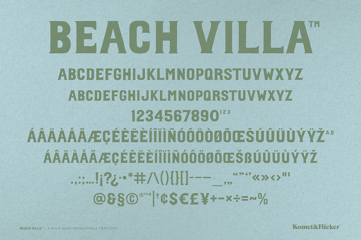Beach Villa - A Bold Hand-Drawn Font, a Serif Font by Komet & Flicker (Photo 15 of 15)