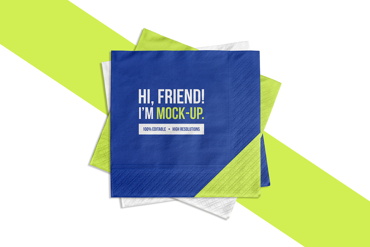 Big Paper Napkin PSD Mockups Vol2, a Product Mockup by Hi, Mock-Up! (Photo 2 of 12)