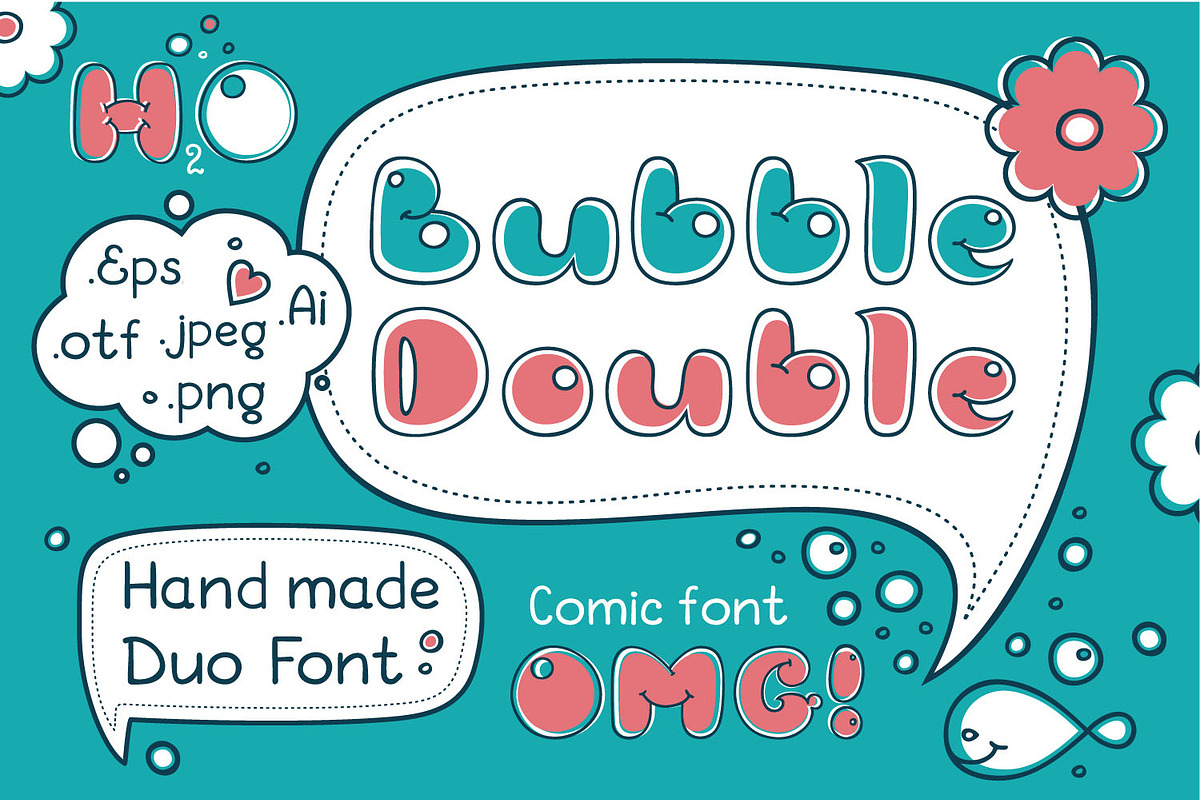 Sale Bubble Double Duo font