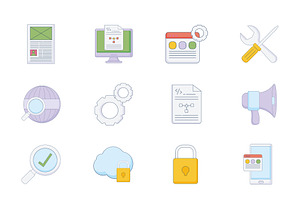Web Development Icons Set, a Templates & Theme by studiogstock