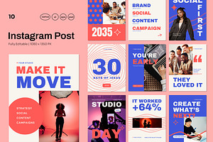 Creative Studio Social Media Pack, a Social Media Template by Pitchlook.Studio