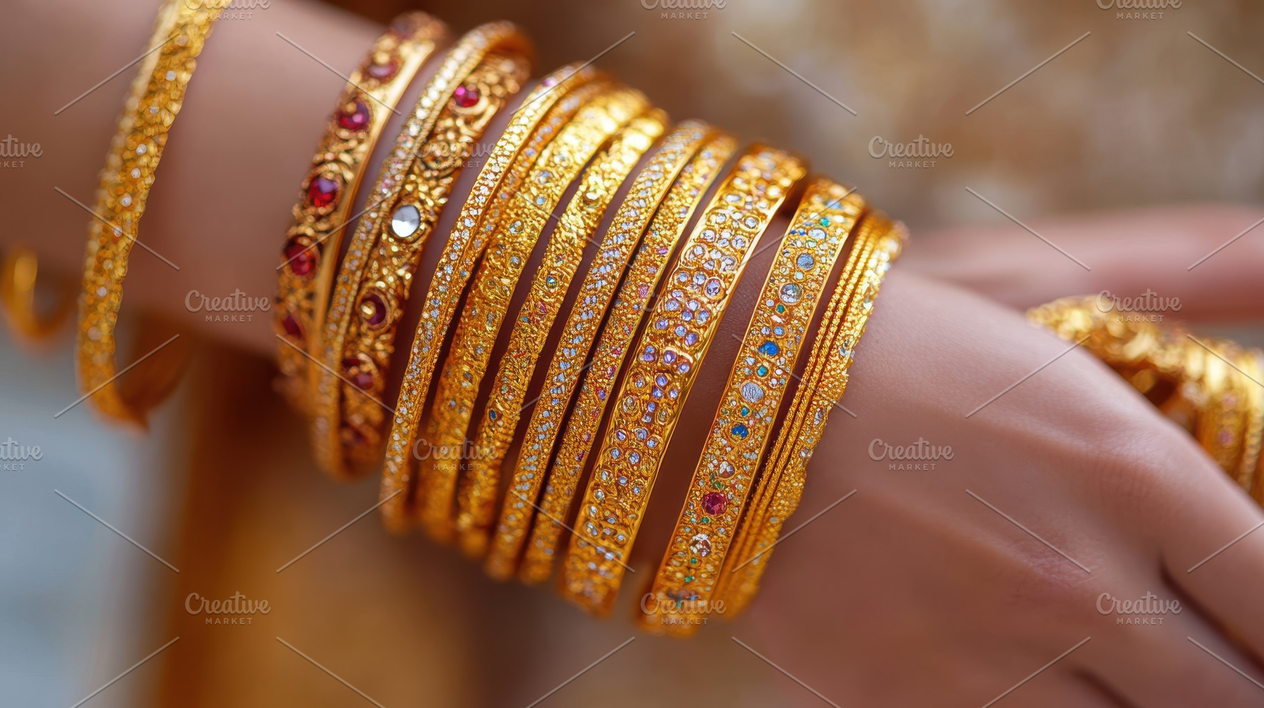 Elegant Hand Adorned with Stacked Je, a Beauty & Fashion Photo by Pixeness Studio